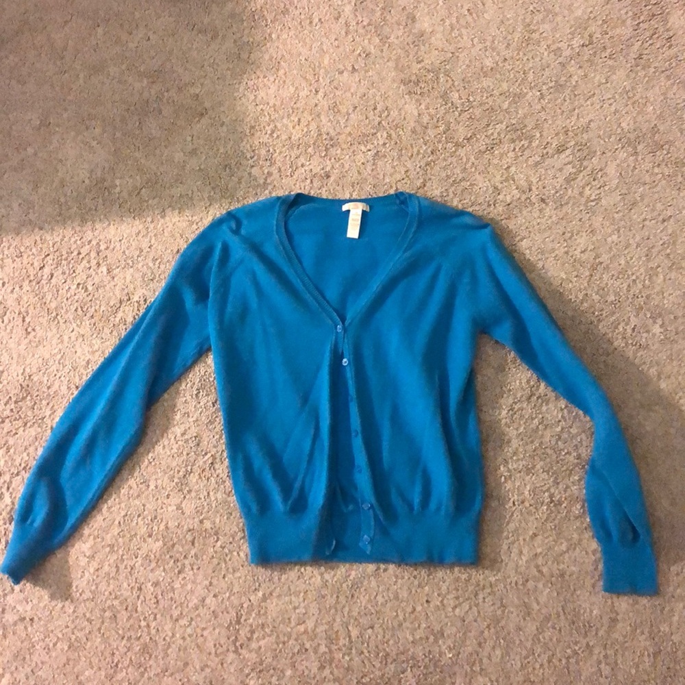 Blue cardigan